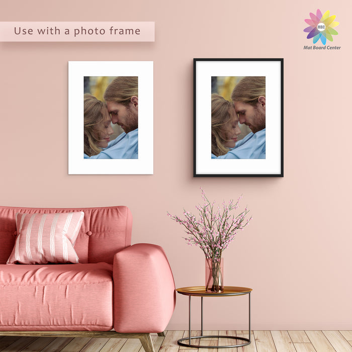 10 Pack 18x24 Whitecore Economy Pre-Cut Mat Board for 12x18 Photo+ Backing + Bag