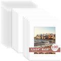 100 Pack 11x14 Whitecore Pre-Cut Mat Board + Backing + Bag 8x10 (7.5x9.5 exact opening) N501 White