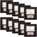 10.5x10.5 Picture Frame with 2 Openings Fits A 5.5x8.5 Business License and Dollar Bill(10 Pcs per Box)