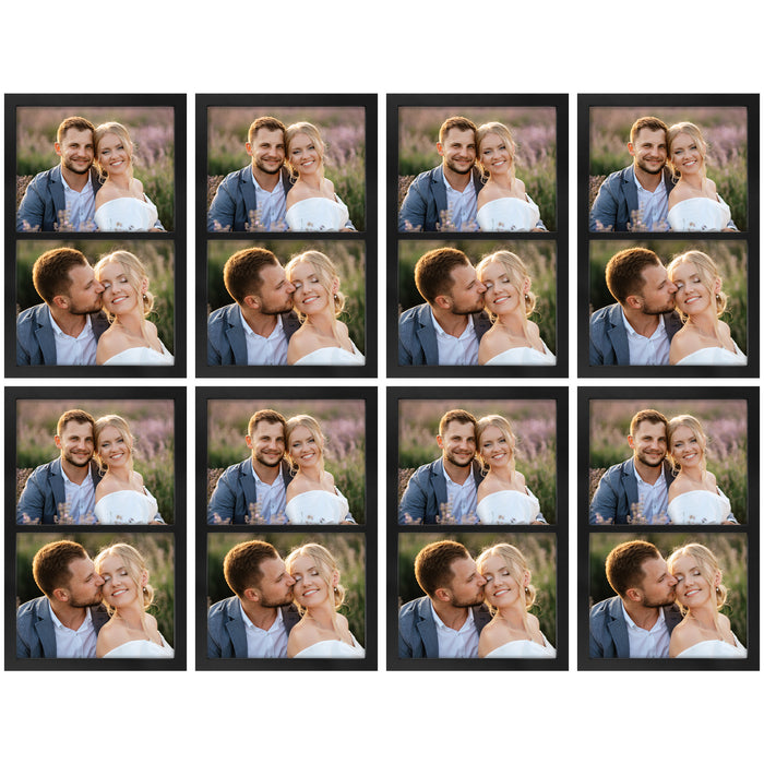 10x16 Collage Picture Frame Display Two 8x10 Photos Black (8 Pcs Per Box)