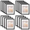 11x14 Black Picture Frame for 8x10 photo With White Mat (18 Pcs Per Box)