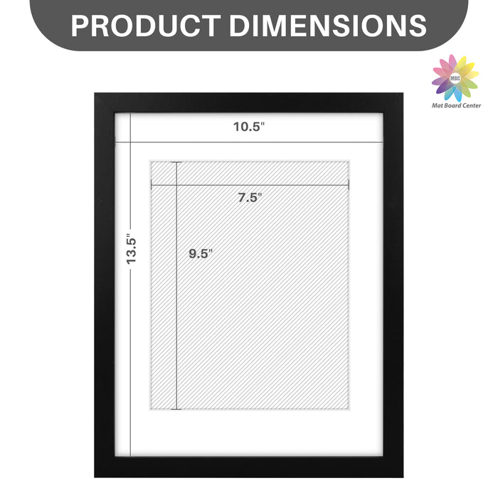 11x14 Black Picture Frame for 8x10 photo With White Mat (18 Pcs Per Box)