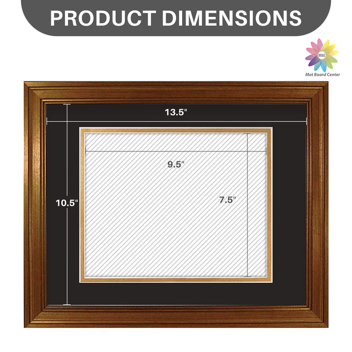 11x14 Diploma Frame for 8x10 Certificate Dark Gold Color (10 Pcs per Box)