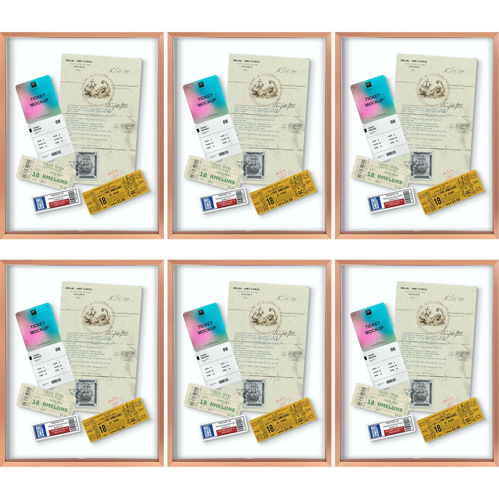 11x14 Floating Frame For Any Size Photo up to 11 by 14 (6 Pcs Per Box) Rose gold