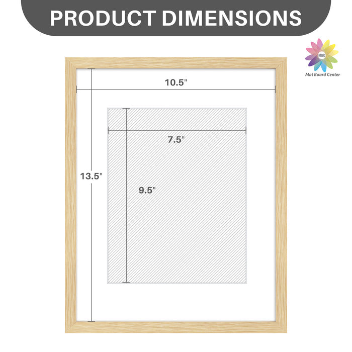 11x14 Picture Frame For 8x10 Picture With White Mat and Plexiglass Beige (8 Pcs per Box)