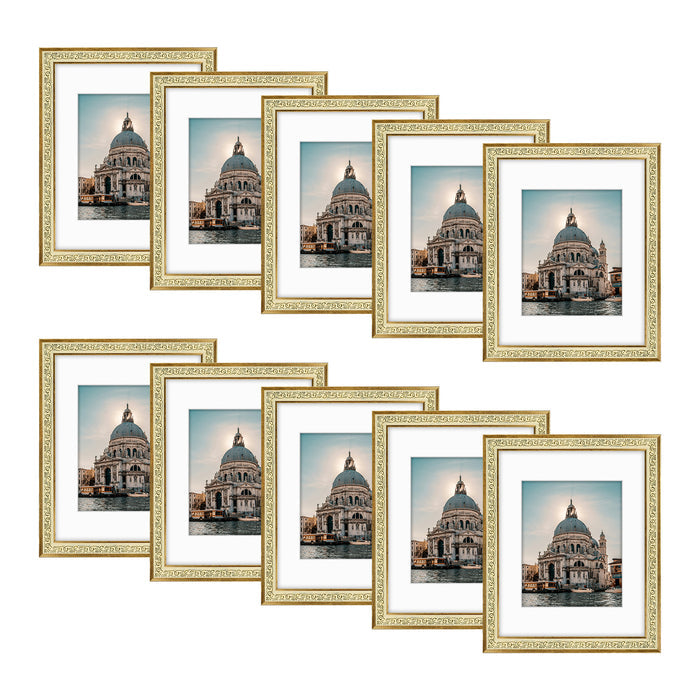 11x14 Picture Frame with White Mat for 8x10 Photo (10 Pcs Per Box)