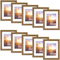 11x14 Picture Frame with White Mat for 8x10 Picture (10 Pcs Per Box) Bronze Gold