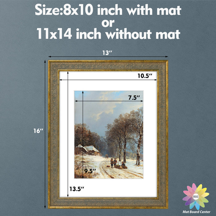11x14 Picture Frame with White Mat for 8x10 Picture (10 Pcs Per Box)