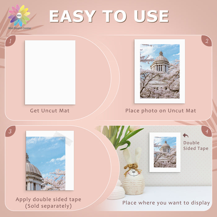 11x14 Uncut Mat Boards - Pack of 25