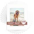 11x14 Whitecore Pre-Cut Mat Board - Pack of 100 8x10 (7.5x9.5 exact opening) N501 White