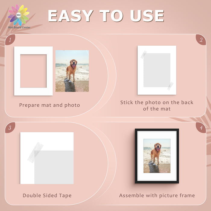 11x14 Whitecore Pre-Cut Mat Board - Pack of 100