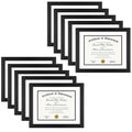 11x14 Wood Frame for 8.5x11 Certificate Diploma Frames (10 Pcs per Box) Black