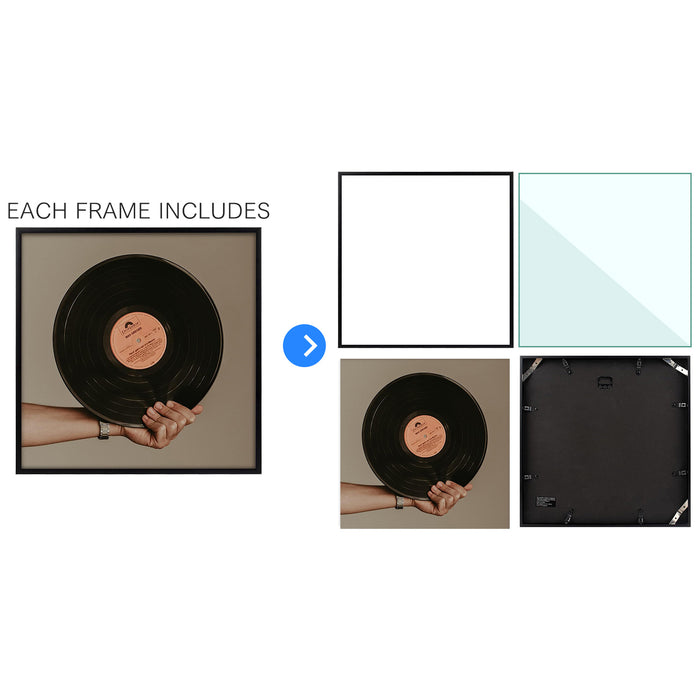 12.5x12.5 Aluminum Frame for 12.5x12.5 Picture Vinyl Frames Black (5 Pcs per Box)