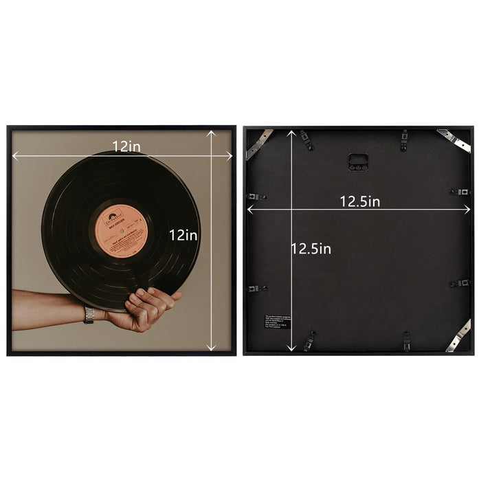 12.5x12.5 Aluminum Frame for 12.5x12.5 Picture Vinyl Frames Black (5 Pcs per Box)