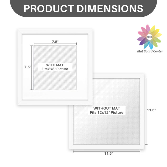 12x12 Wood Frame for 8x8 Picture Smooth Finish (9 Pcs per Box)