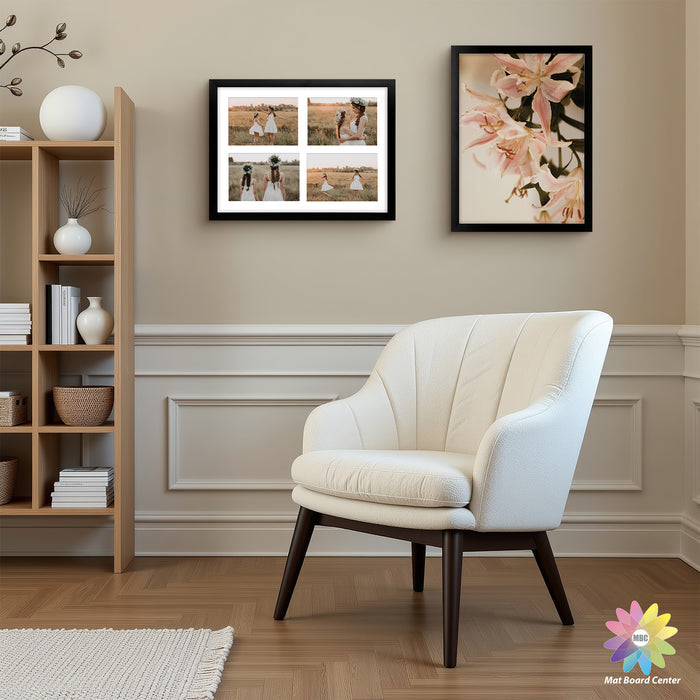 12x16 Black Collage Picture Frame Displays Four 5x7 Photos (8 Pcs Per Box)