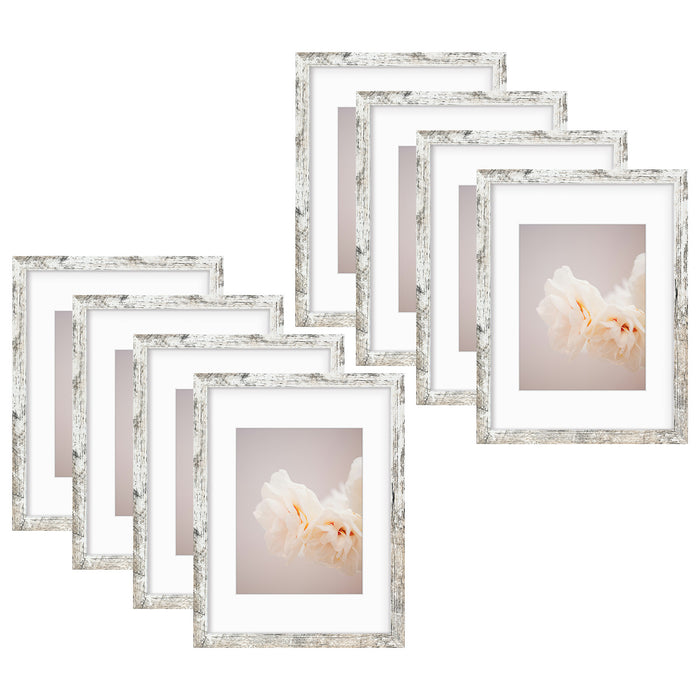 12x16 Picture Frame for 8.5x11 Photo with White mat and Plexiglass (8 Pcs Per Box)