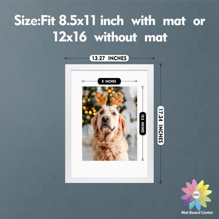 12x16 Picture Frame for 8.5x11 Picture White (8 Pcs per Box)