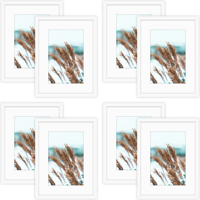 12x16 Wood Frame for 8x12 Picture (8 Pcs per Box) White