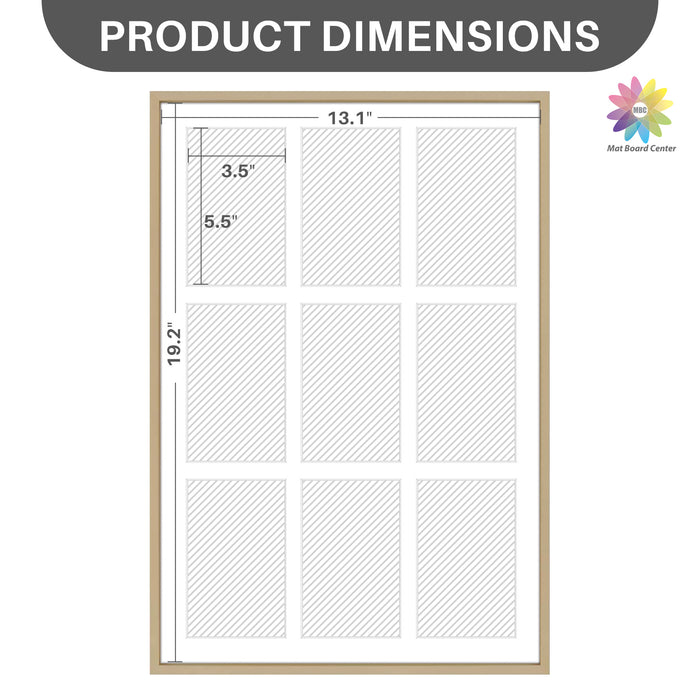 13.6x19.7 Collage Picture Frame With White Mat Display Nine 4x6 Photo(6 Pcs Per Box)