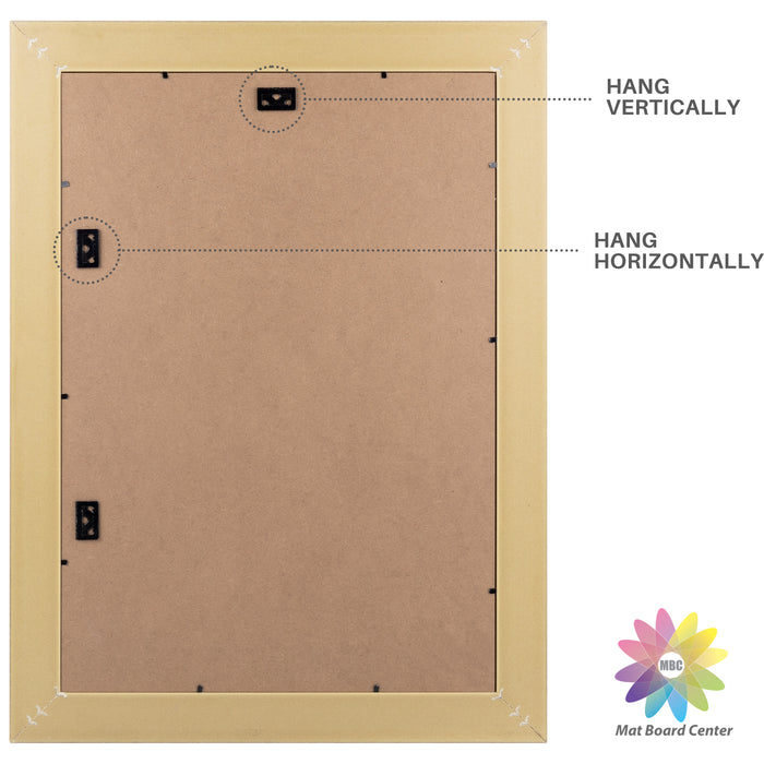 14x20 Diploma Frame for Two 8.5x11 Certificates with Black Over Gold Double Mat Brown Color (6 Pcs per Box)