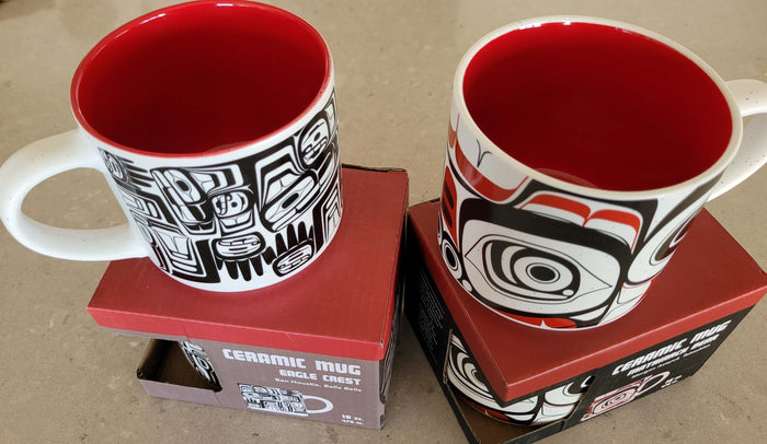 16 oz "Eagle Crest indigenous art mug by Ben Houstie Canada