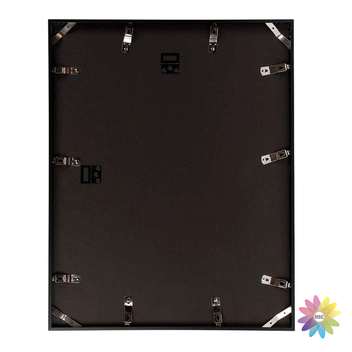 16x20 Metal Picture Frame for 11x14 Picture with White Mat and Real Glass