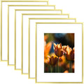 16x20 Picture Frame For 11x14 Photo With White Mat and Plexiglass (6 Pcs per Box) Gold