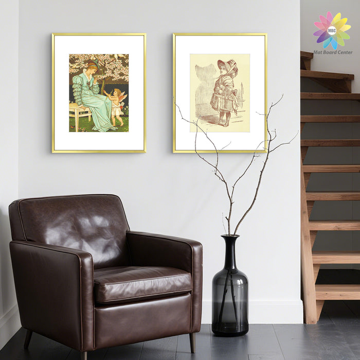 16x20 Picture Frame For 11x14 Photo With White Mat and Plexiglass (6 Pcs per Box)