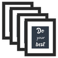 16X20 Wood Frames Display 11X14 Picture With White Mat (4 Pcs per Box) Black