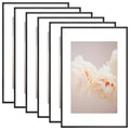 16x24 Aluminum Picture Frame for 12x18 Pictures with Mat (6 Pcs Per Box) Black