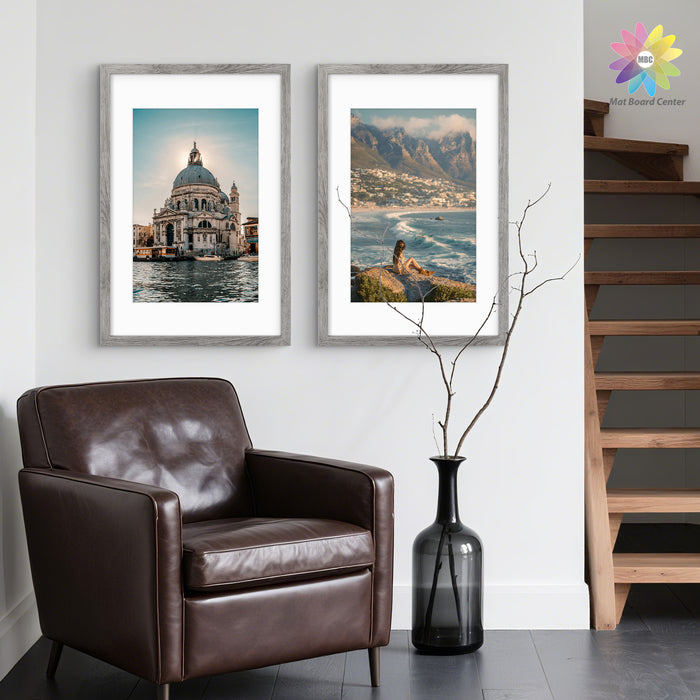 16x24 Picture Frame for 12x18 Photo with White Mat and Real Glass (6 Pcs Per Box)