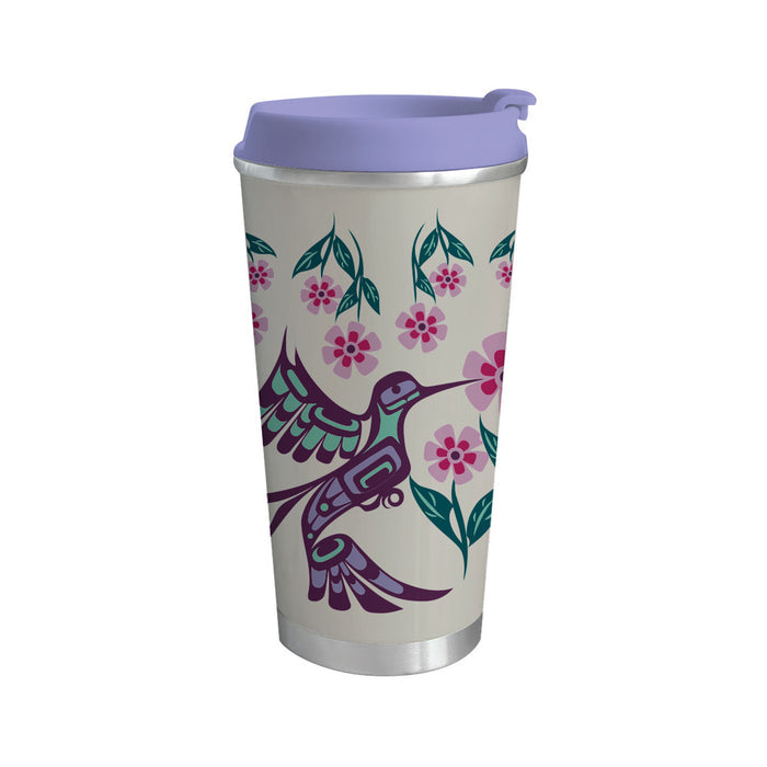 18 oz Travel indigenous art mug by Francis Dick Canada