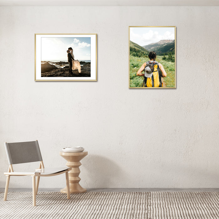 18x24 Metal Picture Frame for 16x20 Photo with White Mat and Real Glass (3 Pcs per Box)