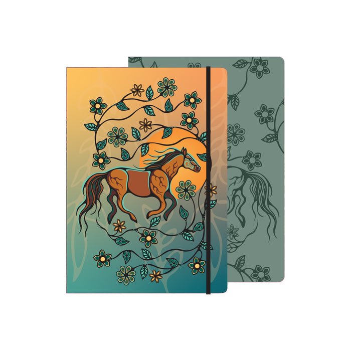 192 page Journal - Horse (Bebezhigooganzhii) artwork by Storm Angeconeb indigenous art gift by Storm Angeconeb Canada