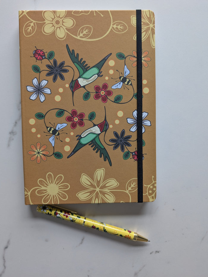 192 page Journal - Hummingbird  (Nenookaasi) artwork by Storm Angeconeb