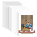 20 Pack 5x7 Whitecore Economy Pre-Cut Mat For 4x6 Picture + Backing + Bag N501 White