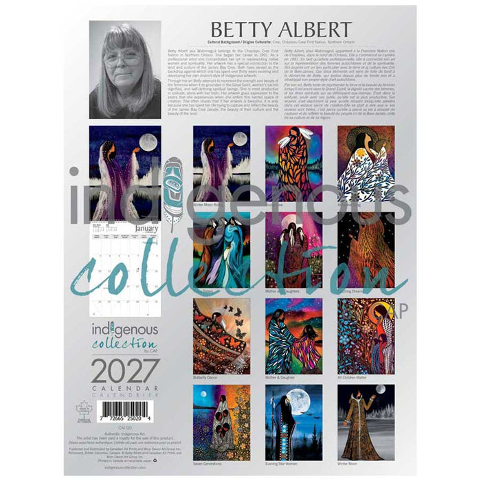 2027 Wall indigenous calendar by Betty Albert Canada