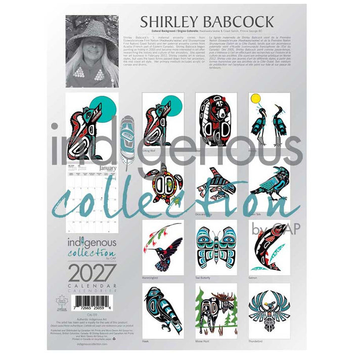 2027 Wall Calendar by Indigenous artist Shirley Babcock