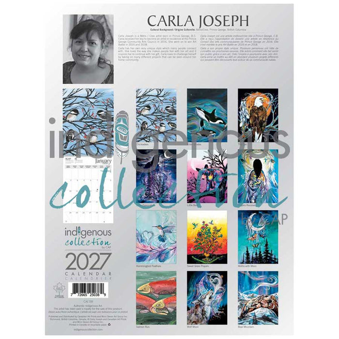 2027 Wall indigenous calendar by Carla Joseph Canada