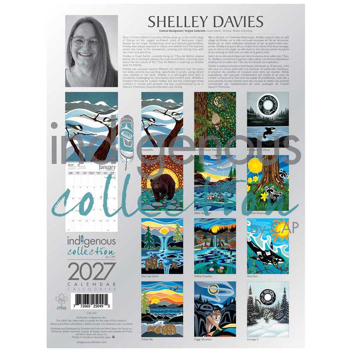 2027 Wall indigenous calendar by Shelley Davies Canada