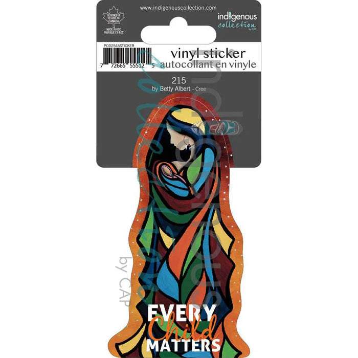 215 Every Child Matters Large Vinyl sticker (4.5" x 3.5") by Betty Albert