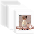 25 Pack 11x14 Double Mat For 8x10 Photos + Backing + Bag White White