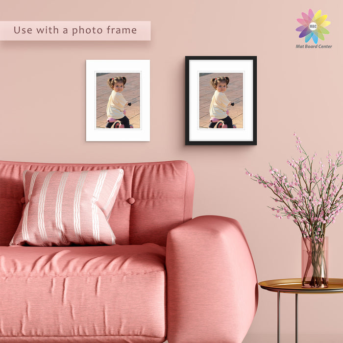 25 Pack 11x14 Double Mat For 8x10 Photos + Backing + Bag