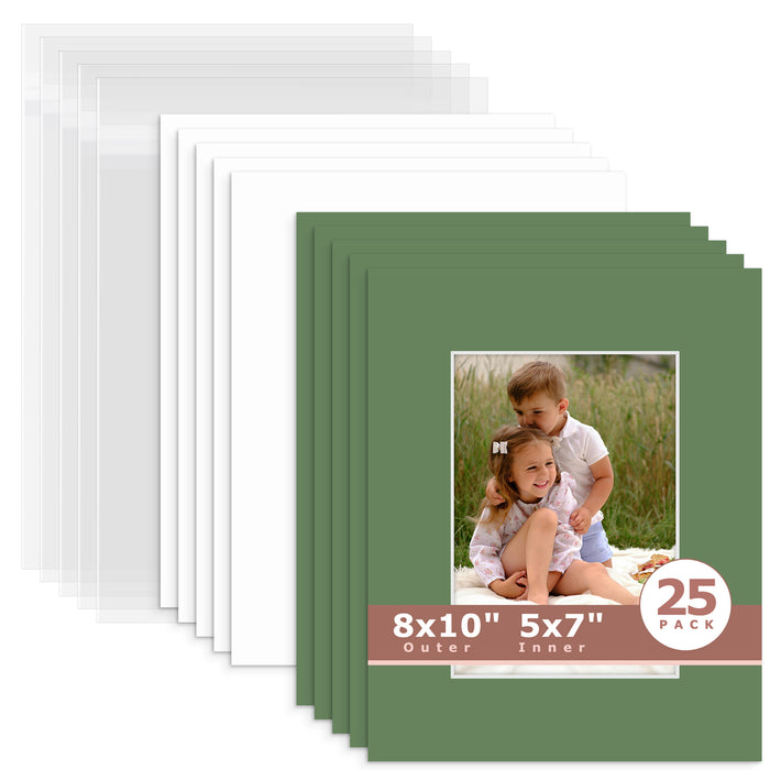 5x7 (4.5x6.5 exact opening) / N131 Basque Green