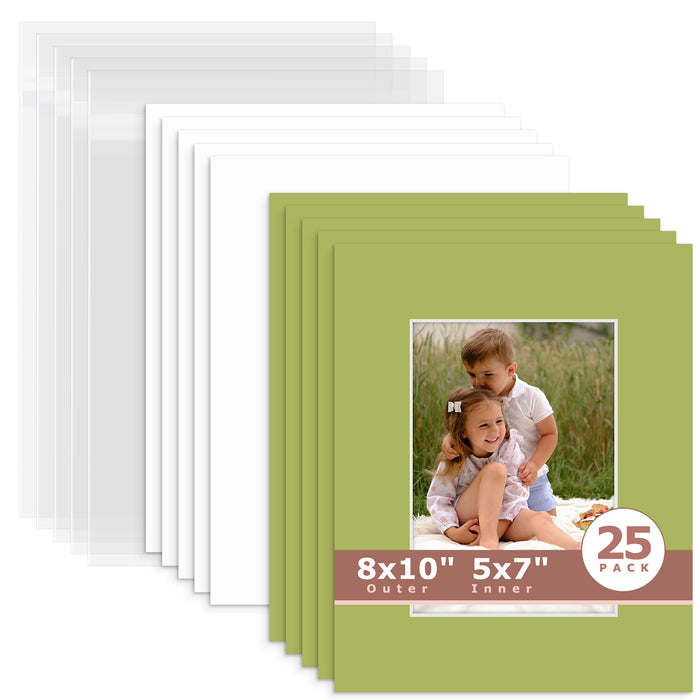 5x7 (4.5x6.5 exact opening) / N163 Organic Green