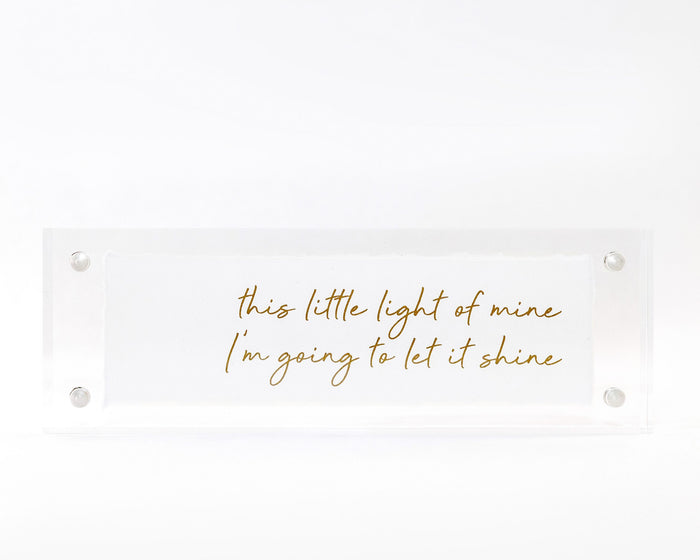 2x6 Acrylic Message Block