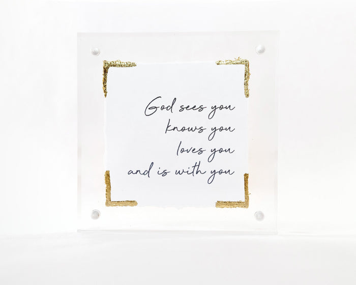 4×4 Acrylic Message Block