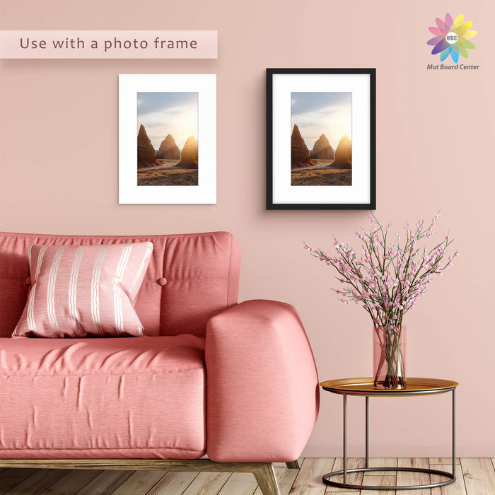 50 Pack 12x16 Picture Mats For 8x12 Photos + Backing + Bag