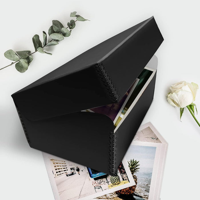 5.5 x 7.75 x 12 Inches Storage Box with Clamshell Design Black